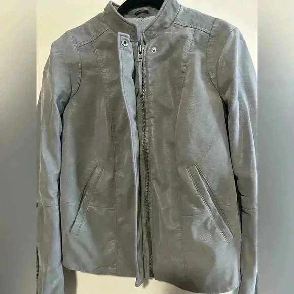 FREE PEOPLE COOL & CLEAN VEGAN LEATHER FITTED MOTO JACKET - SZ UNKNOWN - Picture 8 of 15